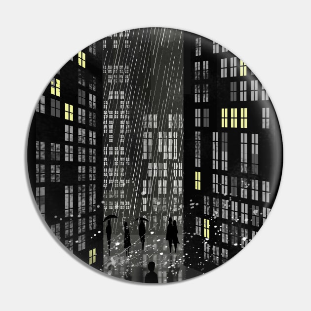 Rain in the City Pin by Scratch