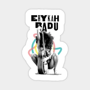 Erykah Badu | Vintage RNB Black White Magnet