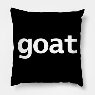 Goat Minimal Animals Typography White Text Pillow