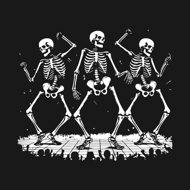 skeletons dancing by lkn