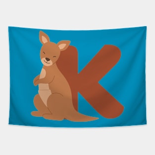 Animal alphabet K Tapestry