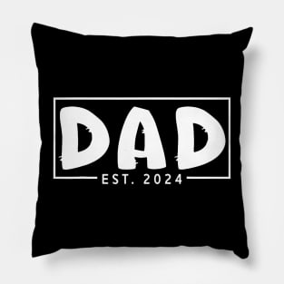 Dad Est. 2024 Expect Baby 2024 Father 2024 New Dad 2024 Pillow