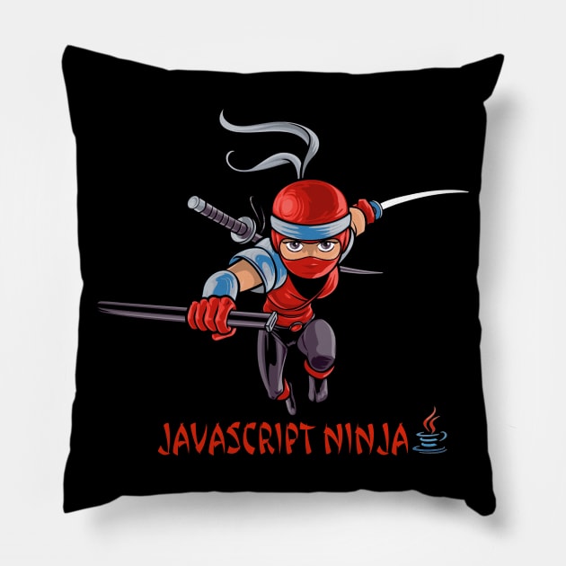 Women Who Code - Javascript Ninja Pillow by Cyber Club Tees