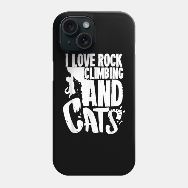 Funny Rock Climbing Gift For A Cat Lover Phone Case by Peter Smith
