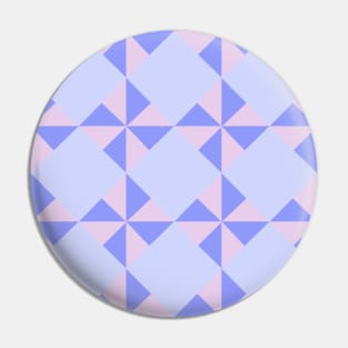 Periwinkle Right and Left Patchwork Pattern Pin