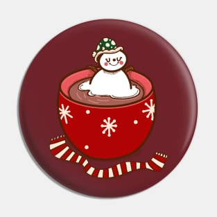 Hot Cocoa Snowman Pin