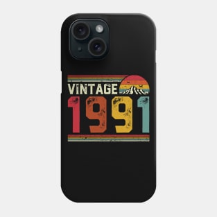 Vintage 1991 Birthday Gift Retro Style Phone Case