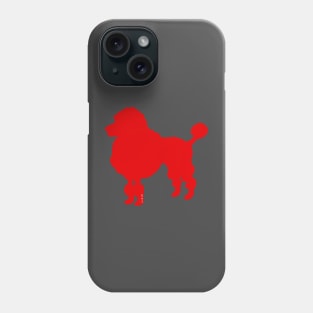 red poodle dog Phone Case