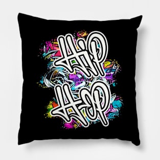 90s Hip Hop Retro Vintage Graffiti Old School Hip Hop Urban Pillow