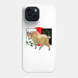 Goat in white and black Phone Case