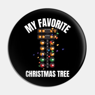 My Favorite Christmas Tree Drag Racer Drag Racing Lights Pin