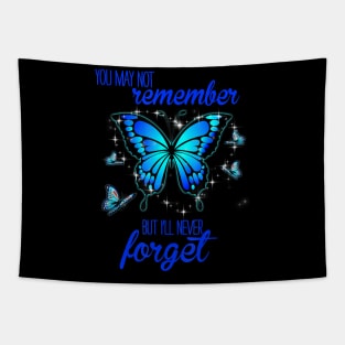 Purple Butterfly Cool Alzheimer Awareness Gift Tapestry