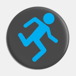 Portal guy blue Pin