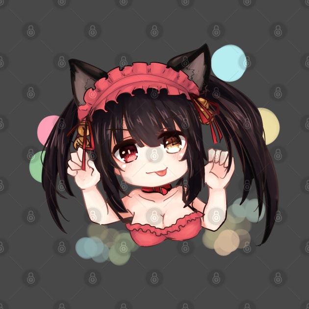 Cute Tokisaki Kurumi Cat by Micowo