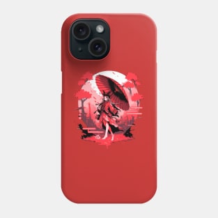 Elegance Amidst the Crimson Bloom Phone Case