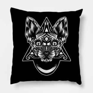 Sphynx pattern bw Pillow