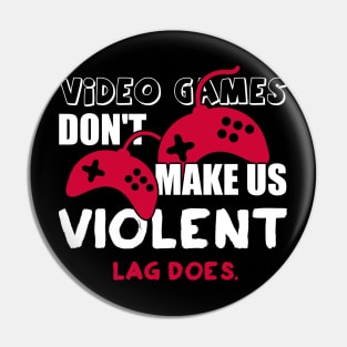 Video-games (white) Pin