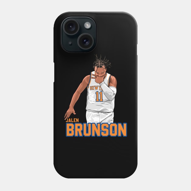 JALEN BRUNSON Phone Case by origin illustrations