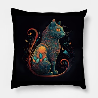 Feline Nouveau 2 Pillow