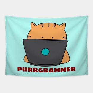 Purrgrammer | Cute Programmer Pun Tapestry