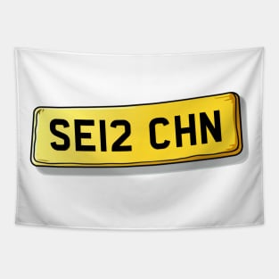 SE12 CHIN Chinbrook Number Plate Tapestry