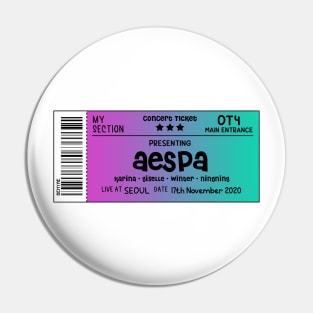 aespa Concert Ticket Pin