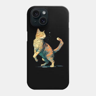 Colorful cute cat in pop art style - Funny Cats Phone Case