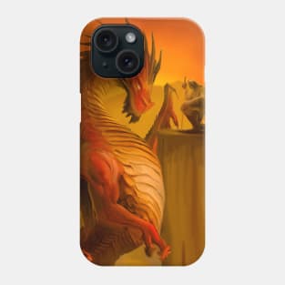 Fantasy Dragon and Knight Art Phone Case