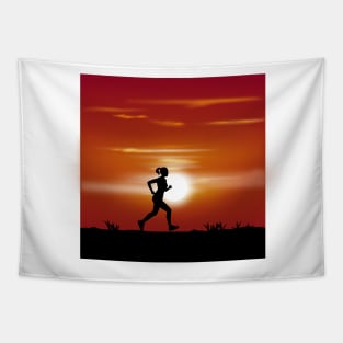 Runner Girl Tapestry