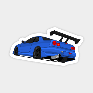 SKYLINE GTR R34 BLUE Magnet