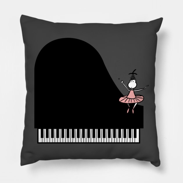 Dancing piano Pillow by Guastevi