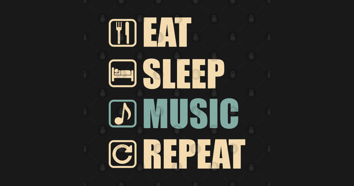 Eat Sleep Music Repeat Funny Music Lovers T Musician Imán Teepublic Mx 7027