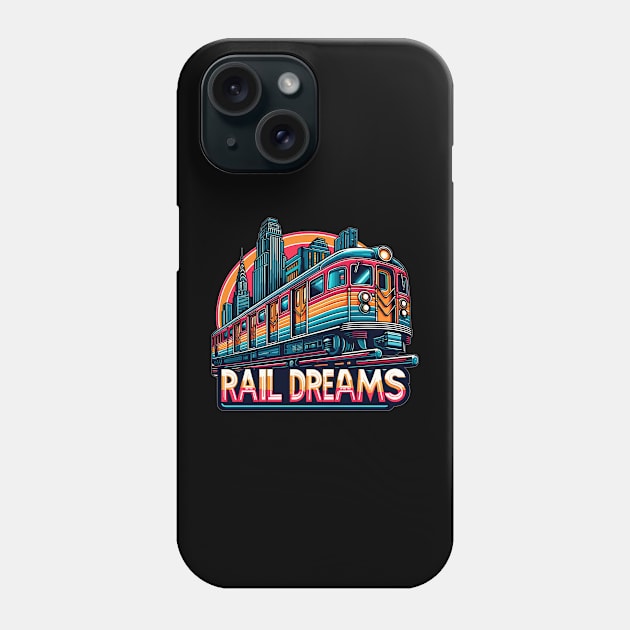 Subway Train, Rail Dreams Phone Case by Vehicles-Art