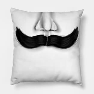 Nose and moustache transparent Pillow