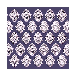 Purple block printing effect pattern T-Shirt