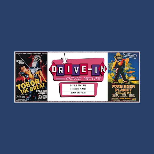 Drive-In Double Feature - Forbidden Planet & Tobor The Great by Starbase79