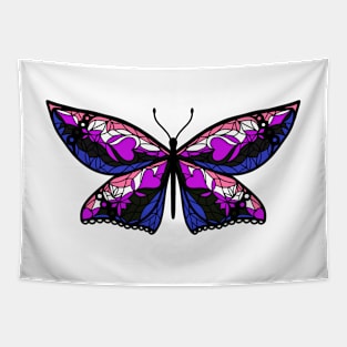 Fly With Pride: Genderfluid Flag Butterfly Tapestry