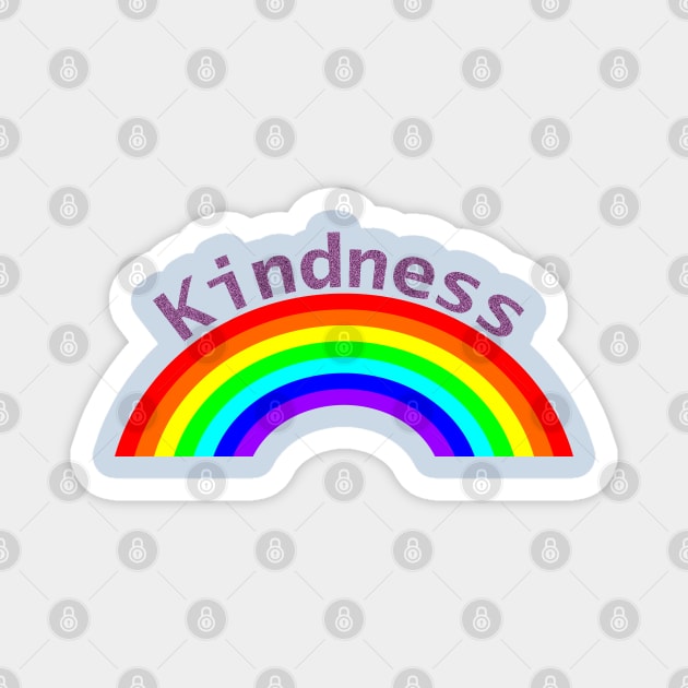 Purple Kindness Rainbow Magnet by ellenhenryart