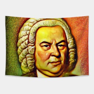 Johann Sebastian Bach Snow Portrait | Johann Sebastian Bach Artwork 14 Tapestry