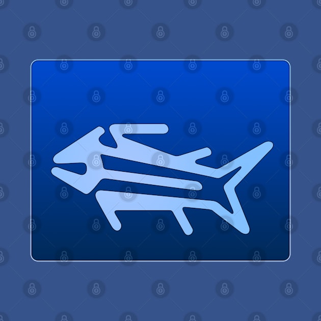 Nazca Fish - Blue by Erno