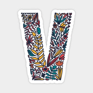 Tropical Letter V Magnet