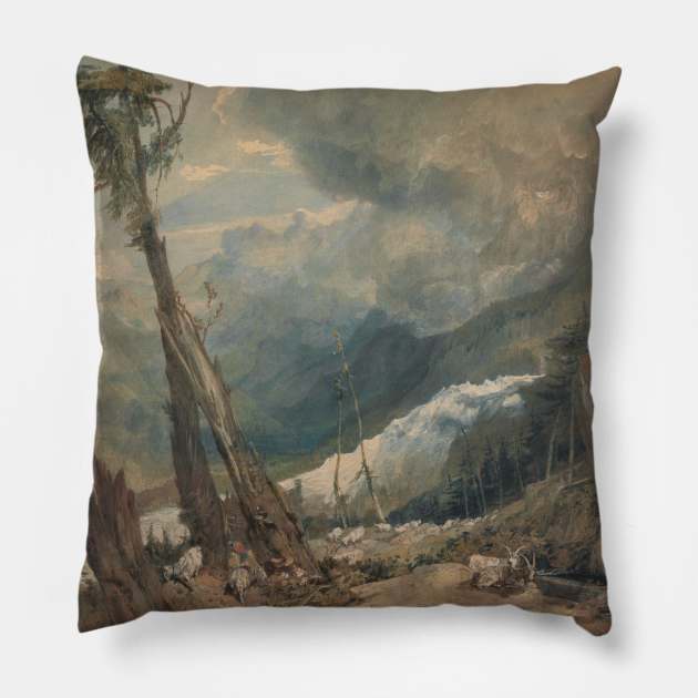 Mer de Glace, in the Valley of Chamouni, Switzerland Pillow by Art_Attack