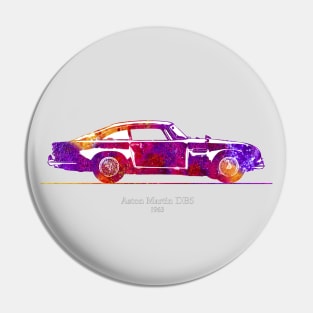 Aston Martin DB5 1963 Watercolor Illustration - c Pin