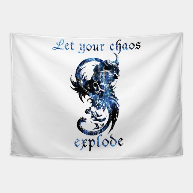 Let your chaos explode Tapestry by Hedgeh0g