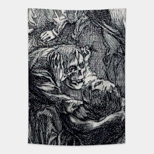 VINTAGE ZOMBIES Tapestry