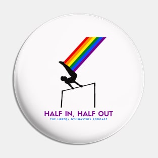 HIHO Logo - transparent, rainbow flag Pin