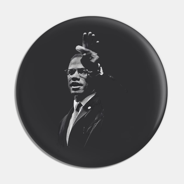 Malcom X Human Rights Activist Pin by Yeyacantik