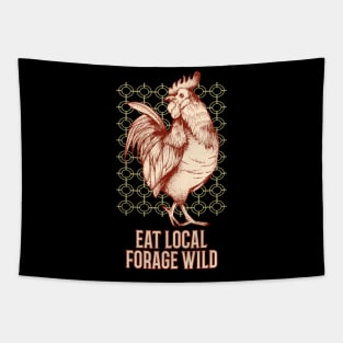 Eat Local, Forage Wild - Chicken Tapestry