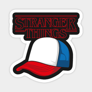 Stranger Things Dustin Red white and Blue Cap Magnet