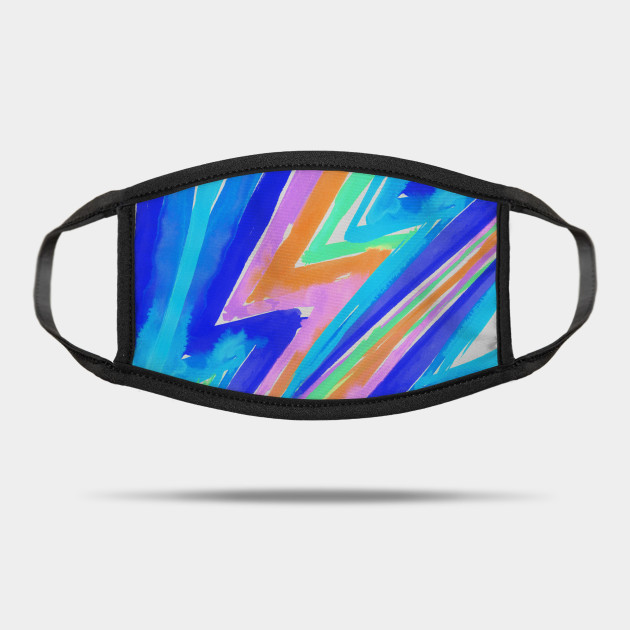 Nightlife Rainbow Power Colorful Face Mask Design Stay At Home